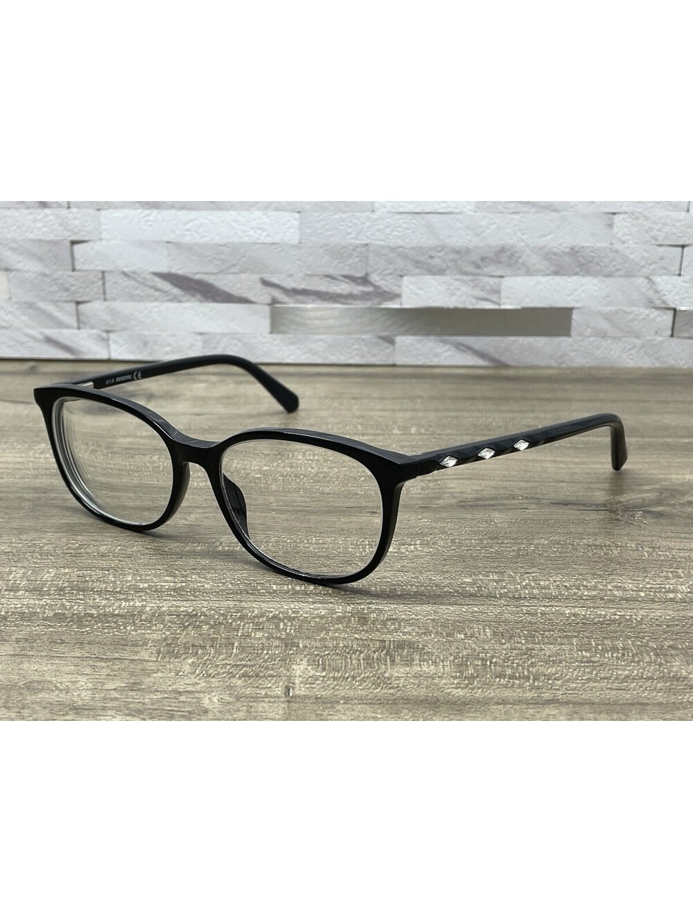 Swarovski SK5300 Womens Plastic Eyeglasses Frame 001 Shiny Black 54-16-140